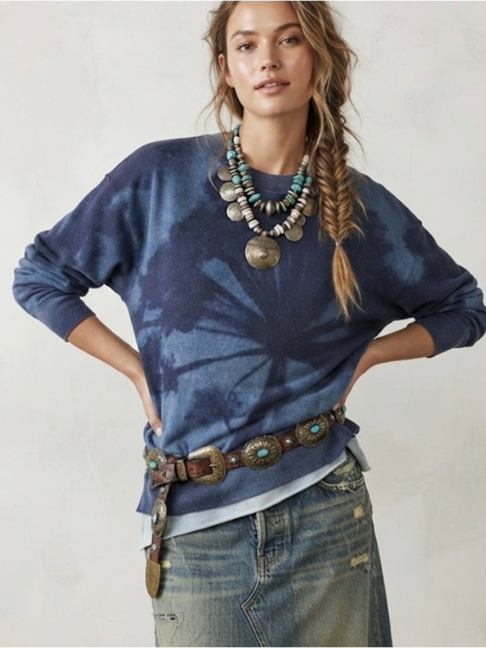 Free People We The Free Nouvelle Pattern Pullover Size M